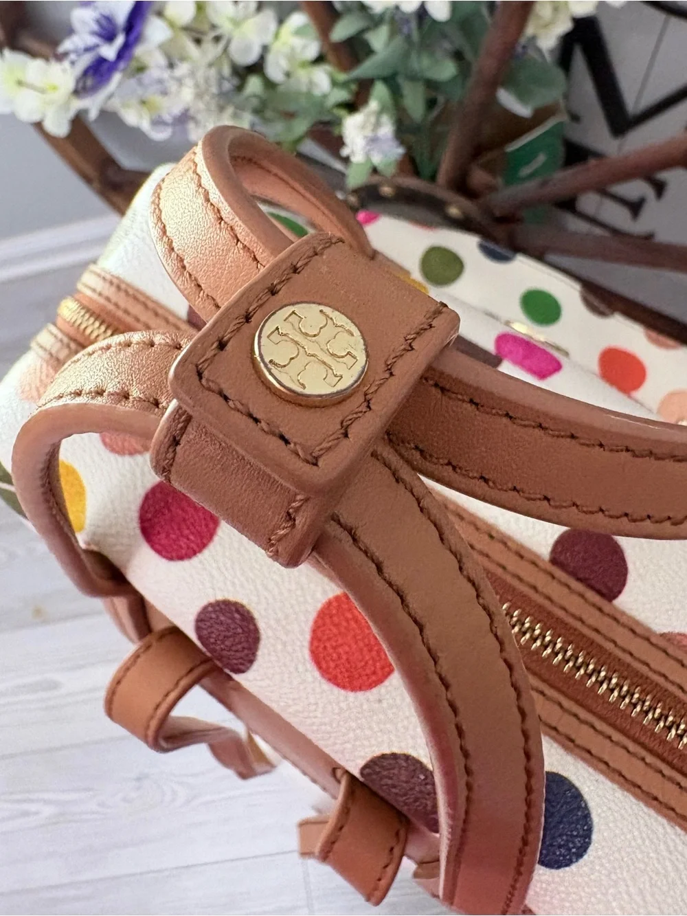 TORY BURCH Dot Mosaic Multicolor in PVC/canvas with leather trim